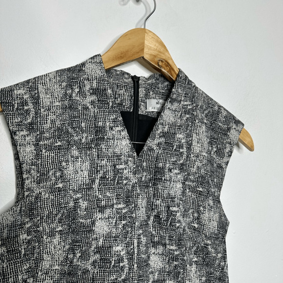 MM LAFLEUR The Aditi Dress Crackle Black White sheath structured career womens 2 - Picture 5 of 8